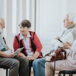 Older people talking